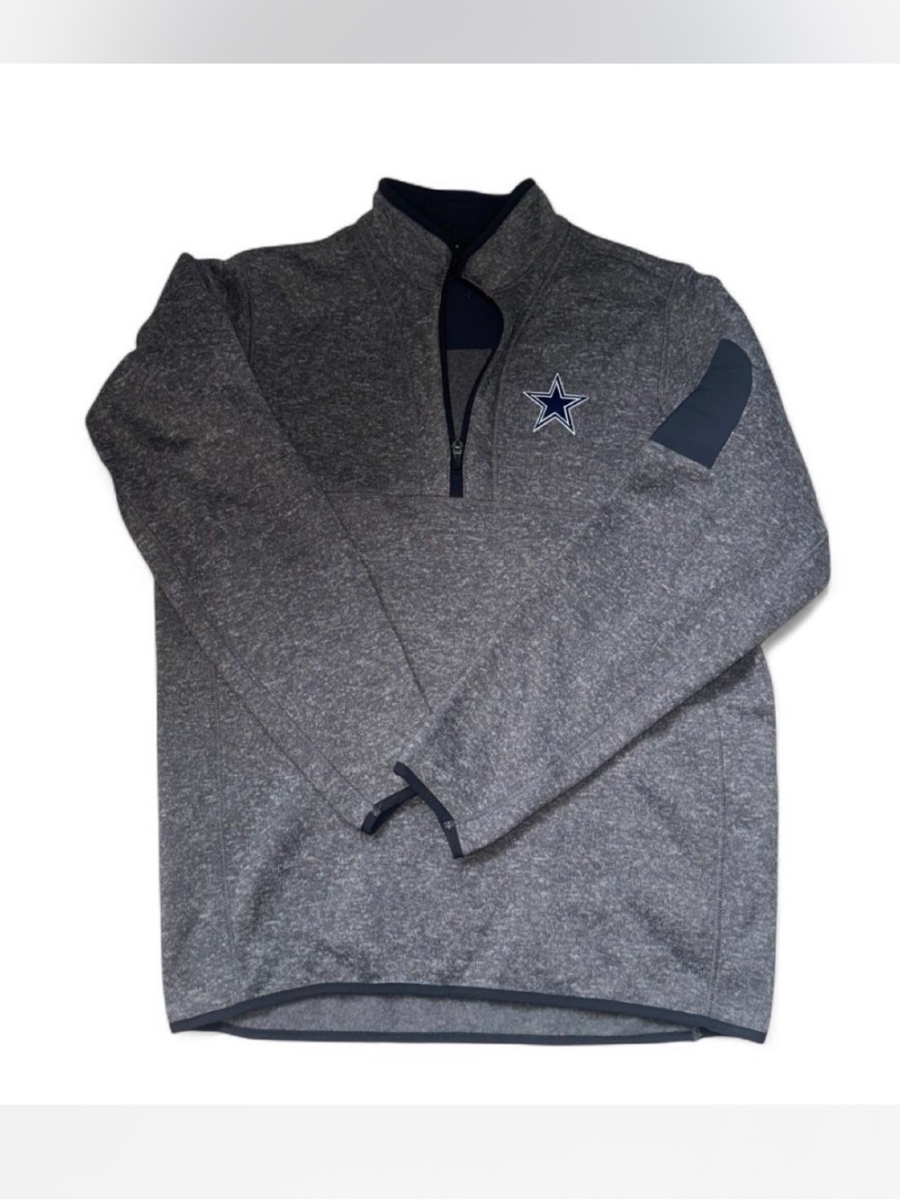 Dallas Cowboys Antigua Gray Quarter-Zip Pullover